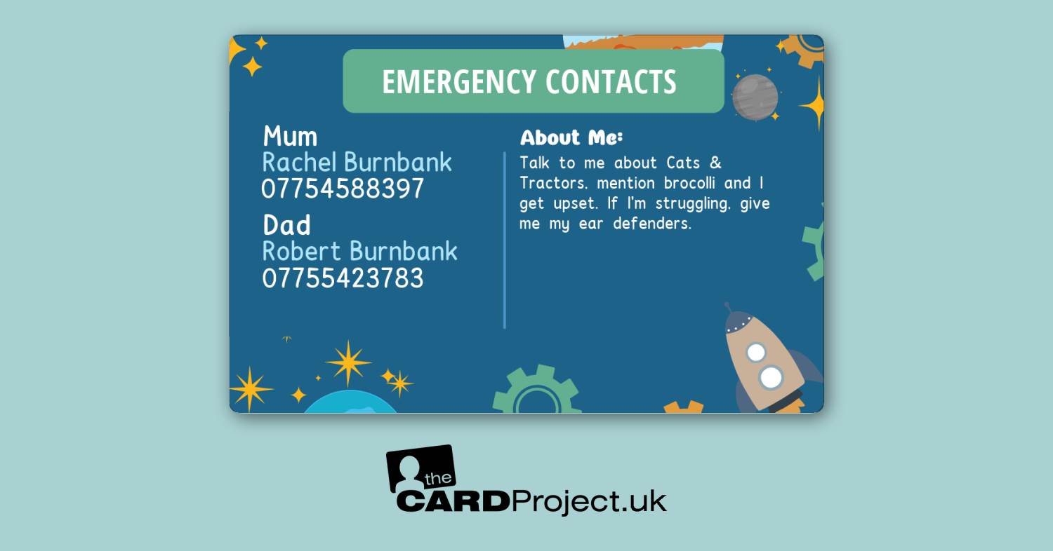 My Aspergers Card for Kids (REAR)
